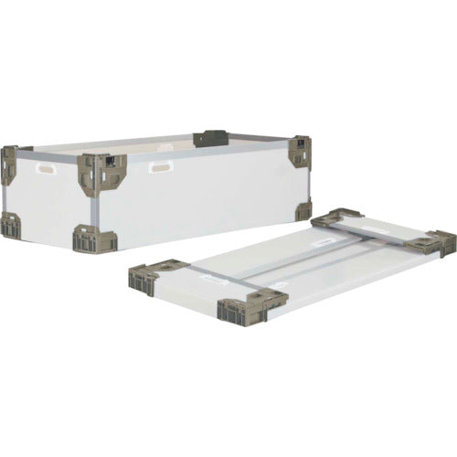 RISU テクセルハイブリッド折りたたみコンテナー 637471 長尺折り畳みコンテナTE-RS-SMナチュラル/グレー1090×545×250