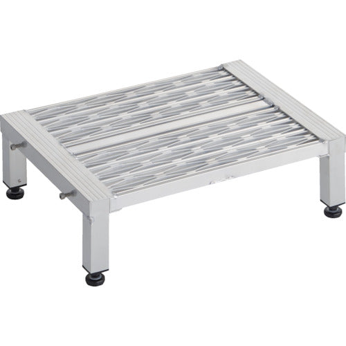 TRUSCO 高床式アルミ製ステップ グレーチング仕様 600X450XH190〜220