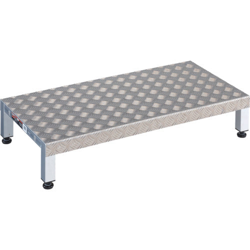 TRUSCO 高床式アルミ製ステップ 900X450XH190〜220