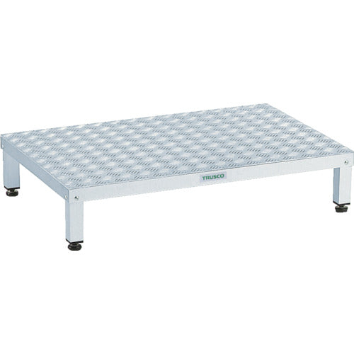 TRUSCO 高床式アルミ製ステップ 900X600XH190〜220