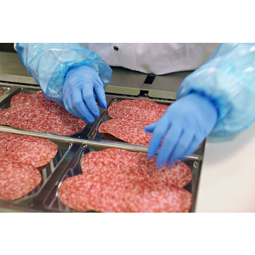 使い捨てニトリル極薄手袋 粉無 ブルー (100枚入)