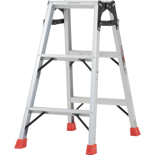 TRUSCO はしご兼用脚立 アルミ合金製・脚カバー付 高さ0.81m