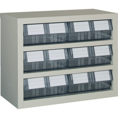 TRUSCO パーツケース 横型バンラックケースM型 592X307XH468 3段2列