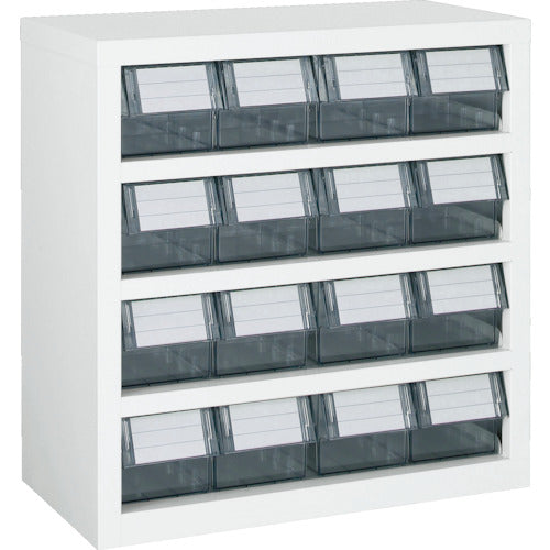 TRUSCO パーツケース 横型バンラックケースM型 592X307XH609 4列4段 W