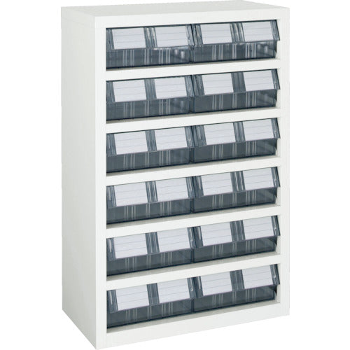 TRUSCO パーツケース 横型バンラックケースM型 592X307XH890 2列6段 W