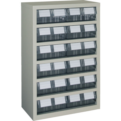 TRUSCO パーツケース 横型バンラックケースM型 592X307XH890 2列6段