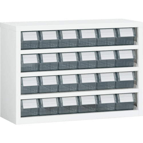 TRUSCO パーツケース 横型バンラックケースM型 854X307XH609 6列4段 W