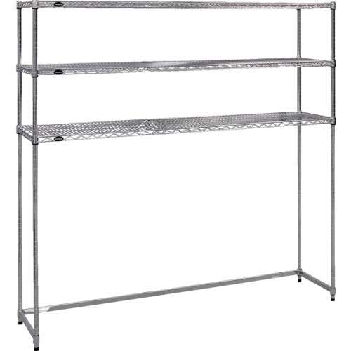 TRUSCO スチール製メッシュラック下段開放型 W1824XD457XH1533 棚板3枚