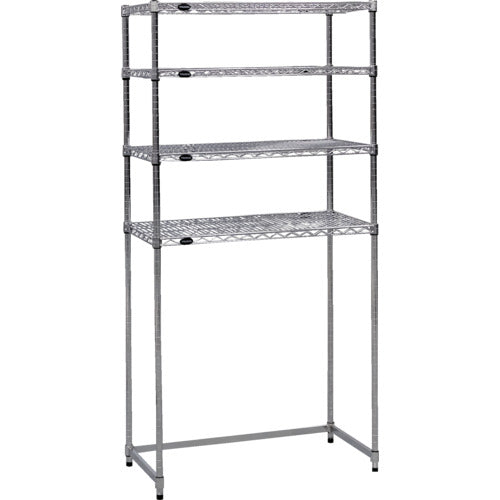 TRUSCO スチール製メッシュラック下段開放型 W905XD609XH1838 棚板4枚