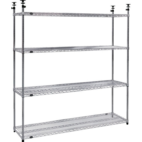 TRUSCO スチール製メッシュテンションラック W1824XD457XH1978-2478 4段