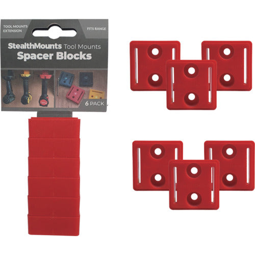ステルスマウント ツールマウントスペーサーブロック(6個入り)レッド