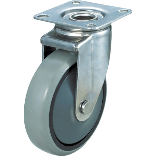 TRUSCO アルミ台車用 自在キャスターΦ100ゴム車