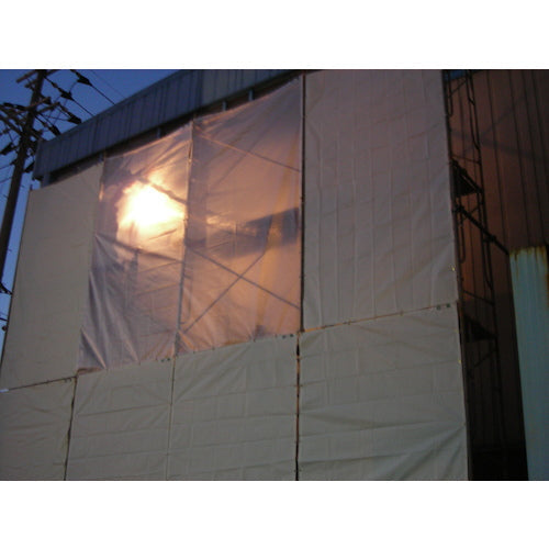 萩原 ターピー 透光防炎シート 半透明 3.6m×5.4m