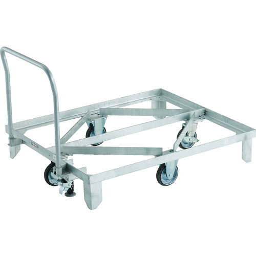 TRUSCO ネットパレット台車 1012用 Lストッパー付 ハンドル付