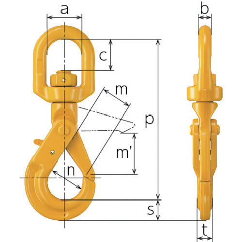 キトー チェンスリング 金具部材(アイタイプ) スイベルフックHJK
