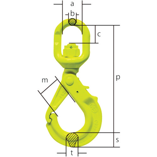 マーテック グリップラッチスイベルフック LBK