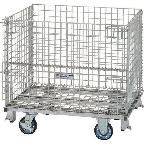 TRUSCO ネットパレット 車輪付 1000x800x955mm クロムフリー