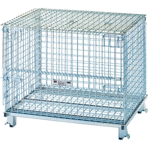 TRUSCO ネットパレット普及型 1000x1200x890mm 1200kg 2枚フタ付