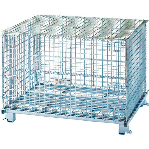 TRUSCO ネットパレット 1200x1000x900mm 2000kg 2枚フタ付