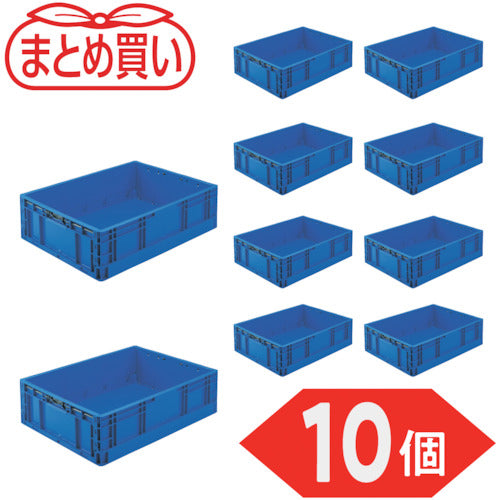 TRUSCO 【まとめ買い】オリコン TPO型 折りたたみコンテナ TP規格 53L ダークブルー 10個