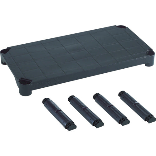 TRUSCO プラ棚用 棚板セット軽量型 脚付 800X350 黒