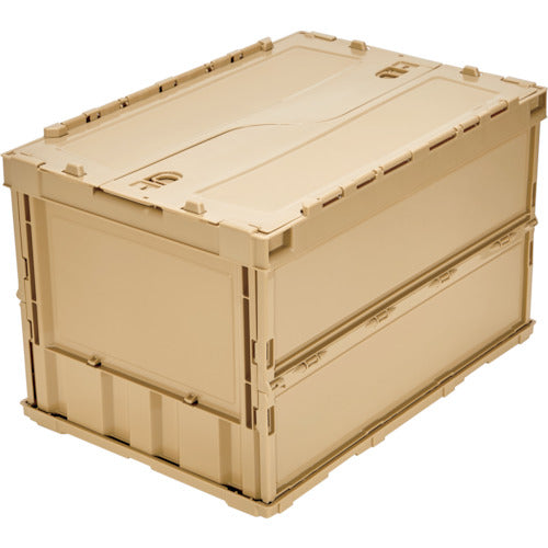 TRUSCO オリコン 薄型折りたたみコンテナ 50L ロックフタ付 LS色