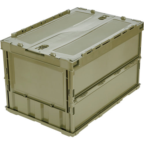 TRUSCO オリコン 薄型折りたたみコンテナ 50L ロックフタ付 OD色