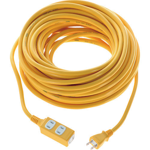 TRUSCO ソフトタイププラグ 3個口タップ型 20m イエロー
