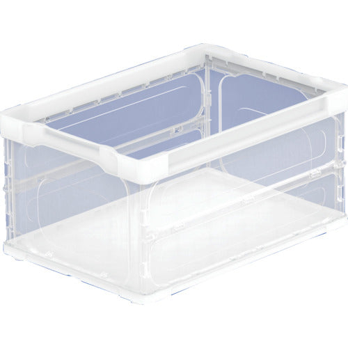 TRUSCO オリコン 薄型軽量折りたたみコンテナ40L 透明