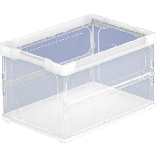 TRUSCO オリコン 薄型軽量折りたたみコンテナ50L 透明