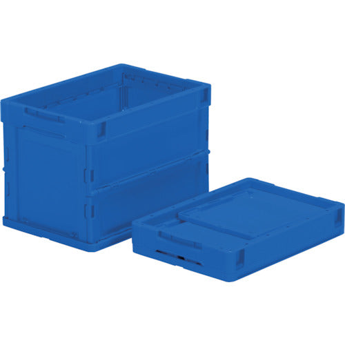 TRUSCO オリコン 薄型折りたたみコンテナ 20L ダークブルー ダークブルー