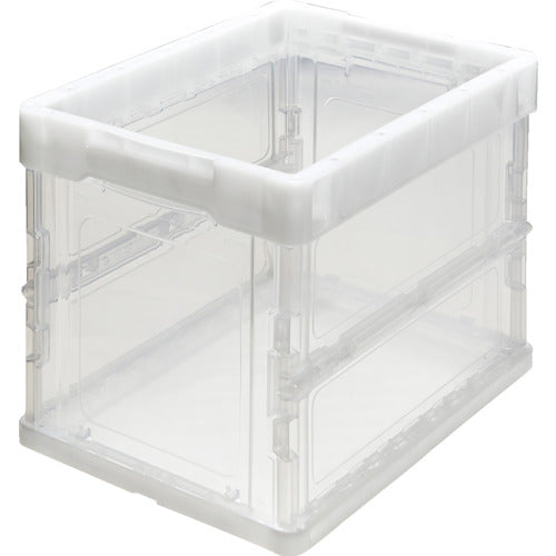 TRUSCO オリコン 薄型折りたたみコンテナ 20L 透明 透明