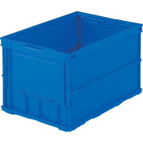 TRUSCO オリコン 薄型折りたたみコンテナ 50L ダークブルー ダークブルー