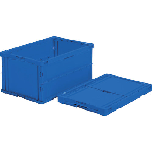 TRUSCO オリコン 薄型折りたたみコンテナ 75L ダークブルー ダークブルー