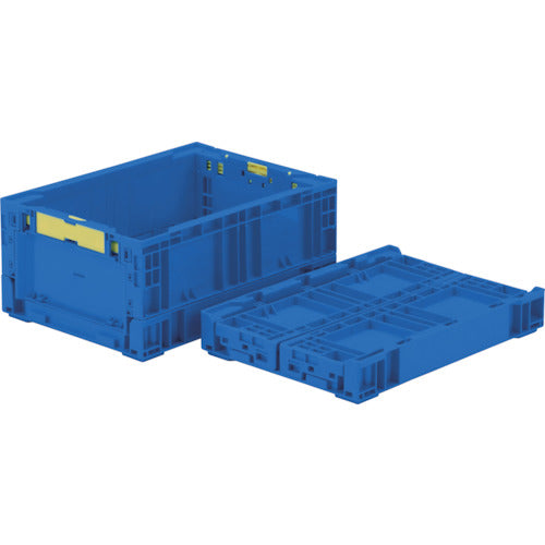 TRUSCO オリコン 折りたたみコンテナ 13.7L ダークブルー ダークブルー