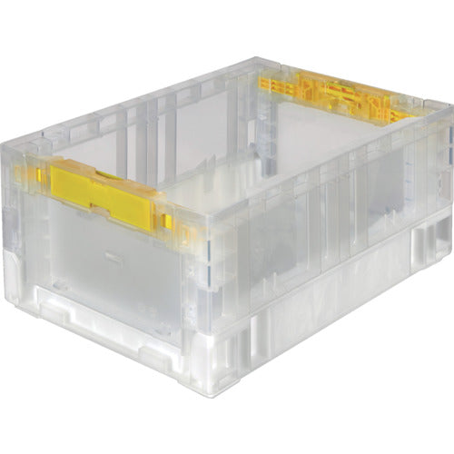 TRUSCO オリコン 折りたたみコンテナ 13.7L 透明 透明