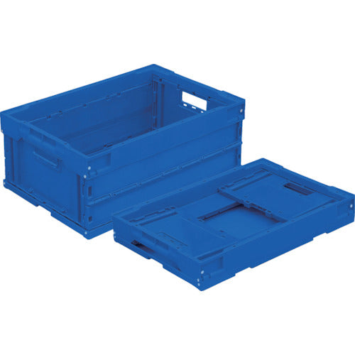 TRUSCO オリコン α折りたたみコンテナ 30L ダークブルー ダークブルー