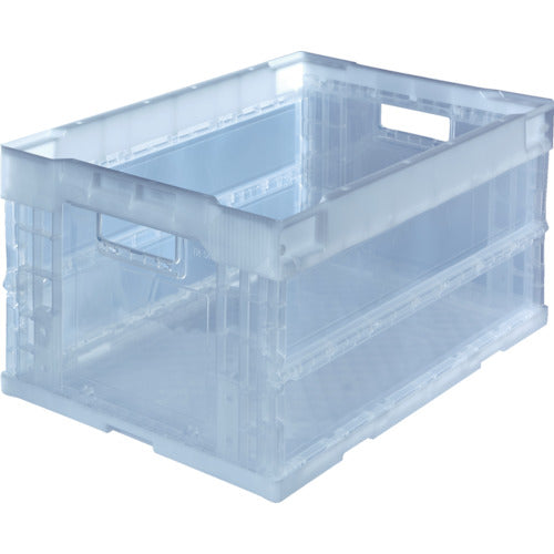 TRUSCO オリコン α折りたたみコンテナ 40L 透明 透明