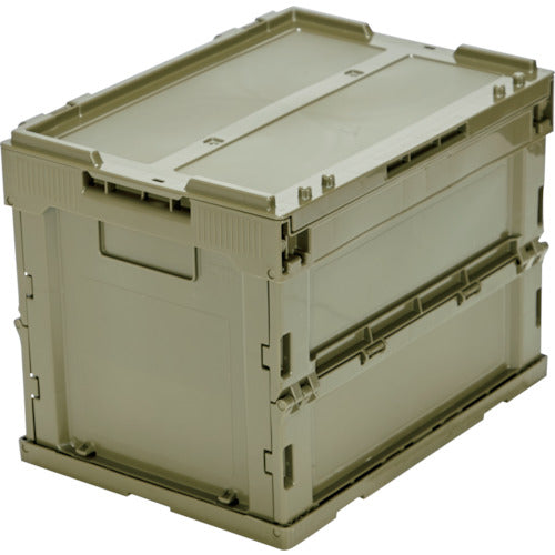 TRUSCO オリコン α折りたたみコンテナ フタ付 20L OD色