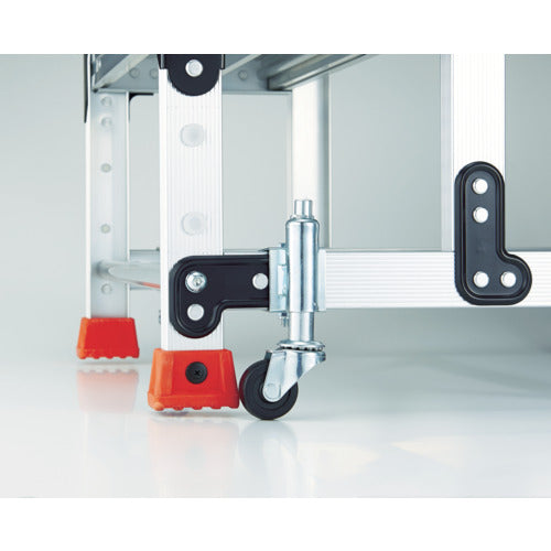 TRUSCO 3段4段用アルミ作業用踏台スプリングキャスター 4個1セット