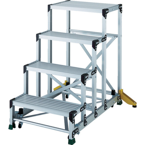 TRUSCO TSF型踏台 H1000 アウトリガー MGキャスター付