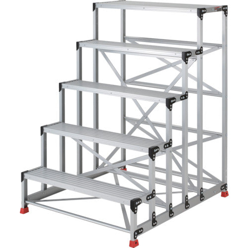 TRUSCO 作業用踏台 アルミ製・高強度タイプ 5段