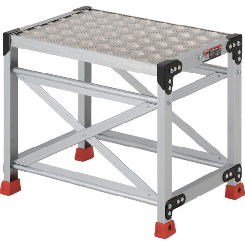 TRUSCO 作業用踏台 アルミ製・縞板タイプ 天板寸法600X400XH500