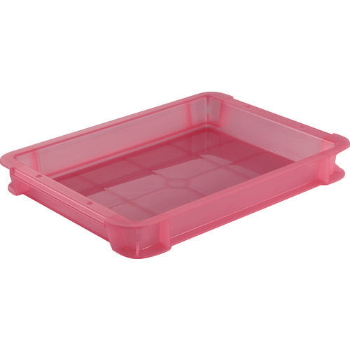 TRUSCO スケルトンカラーコンテナ 3L 赤