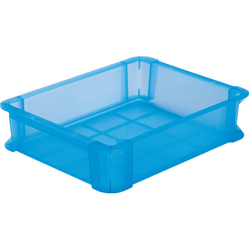 TRUSCO スケルトンカラーコンテナ 6L 青