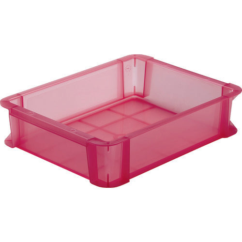 TRUSCO スケルトンカラーコンテナ 6L 赤