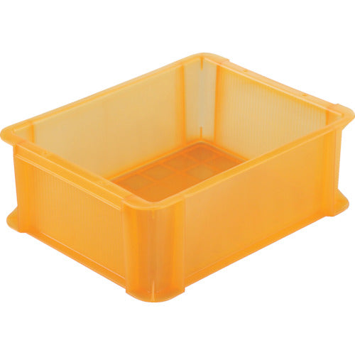 TRUSCO スケルトンカラーコンテナ スケルコン 9L 透明オレンジ