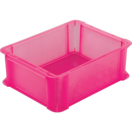 TRUSCO スケルトンカラーコンテナ スケルコン 9L 透明レッド