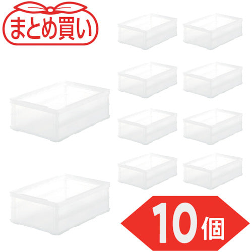 TRUSCO 【まとめ買い】オリコン 薄型折りたたみコンテナスケルコン 30L 10個