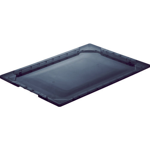 TRUSCO 薄型折りたたみコンテナスケルコン TSK-O50、40、30兼用フタ 透明ブラック